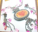 Charming ladies fashion China company agent jewelry enlarge orange pastal and pinky beaded jewelry set 