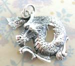 Chinese power symbol wholesale flying dragon sterling silver pendant