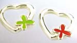 China crafted teen's gift fashion wholesale heart frame enamel butterfly pendant