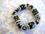 Handcraft polymer clay beads China supplier wholesale Lampwork black beaded bracelet
