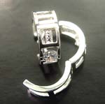 Wholesaler prices direct from China jewelry store wholesale multi square cz hoop earring