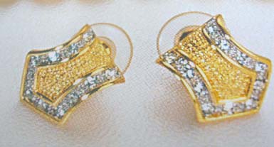   China jewelry import manufacturer supplier wholesale sword studs gold earring       