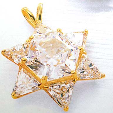 China symbol store wholesale star of David golden pendant  