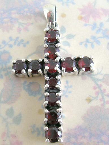 Wholesale body decor China factory jewelry supply mini red cz forming in cross pendant  
